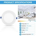 6 Inch Slim Recessed Lighting with Junction Box, Dimmable Recessed Can