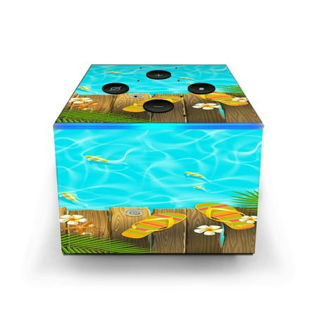 Skins Decals for Amazon Fire TV CUBE + REMOTE / Flip Flops and Fish (Best Items To Flip On Amazon)