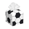 thumbnail image 1 of Balery Soccer Ball Porta Pañuelos de Cuero con Estampado – Funda Moderna Cuadrada para Caja de Pañuelos, Dispensador 5x5x5'', 1 of 7
