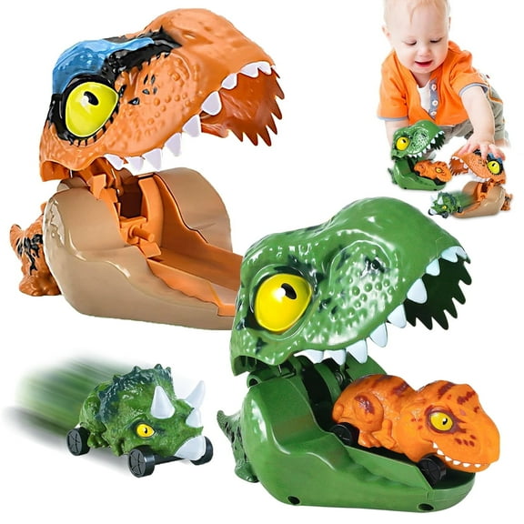Dinosaur Cars Launcher Toys Set,Dinosaur Toys for Kids 3-6 Years,Press to Launch,Easter Birthday Gifts Party Favors for 3-6 Years Old