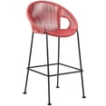 thumbnail image 2 of Home Square 30" Indoor Outdoor Steel Bar Stool with Brick Red Rope - Set of 3, 2 of 9