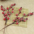 thumbnail image 3 of 10PCS Christmas Red Berries Stems Christmas Tree Decoration, Artificial Christmas Red Berry for DIY Crafts Wreath Garland Christmas Ornaments Vase Decor, 3 of 5