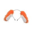 thumbnail image 4 of Diadema con orejas de perro Yinane para disfraz de cosplay de animales Naranja, 4 of 8