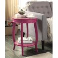 thumbnail image 6 of Gzxs 18" Round Side Table, 2-Tier End Table, Small Circle Nightstand with Curved Legs, for Living Room, Bedroom, Purple, 6 of 6