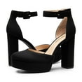 thumbnail image 3 of BURUDANI Women's High Chunky Platform Closed Toe Block Heels Square Toe Ankle Strap Dress Wedding Party Pumps Shoes AURELIA, 3 of 7