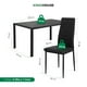 thumbnail image 3 of Juego De Comedor 4 Sillas y Mesa De Vidrio Templado Lexus negro 5, 3 of 7
