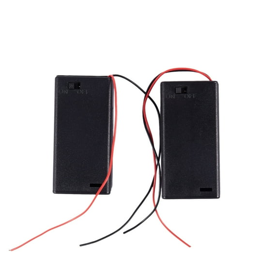 New Arrivals 2 x AA 3V Battery Holder Case Box Slot Wired ON/OFF Switch w Cover