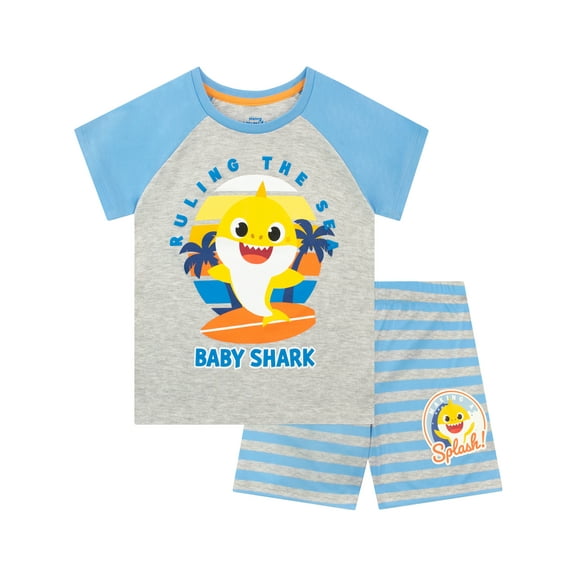 Baby Shark Girls Short Pajamas Blue Sizes 18M-6