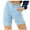 Blue, variant on FAKKDUK Womens Bermuda Shorts Casual Summer Straight Leg Shorts Elastic Waist Shorts Women Shorts High Waist Comfy Summer Lounge Chino Shorts with Pockets Ladies Pull on Shorts, XL&Khaki