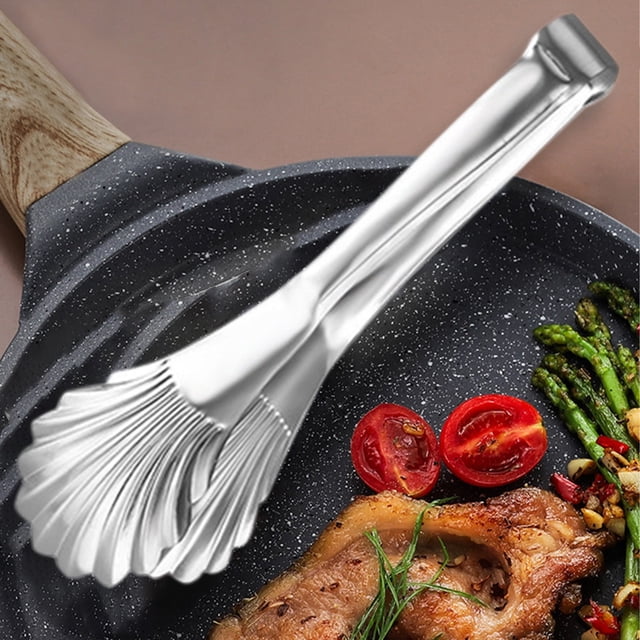 XYAIYT Stainless Steel Grill Clips for Kitchen and Outdoor Barbecue,Wavy Design for Secure Grip,Easy to Clean and Maintain,Suit for Cooking and Grilling Activities(Silver,Small)