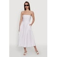 thumbnail image 2 of Womens Haute Monde Strapless Pleated Midi Dress with Zip Back, 2 of 4