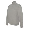 thumbnail image 2 of Jerzees Mens NuBlend Quarter Zip Cadet Collar Sweatshirt, S, Oxford, 2 of 3