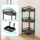 thumbnail image 5 of Carrito de ducha HaPirm Standing Corner, 3 niveles, acero inoxidable negro, 5 of 7