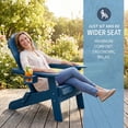 thumbnail image 4 of JEKO&JEKO Folding Adirondack Chair with Cup Holder, HIPS All-Weather Outdoor Chair for Patio, Deck, Backyard, Garden - Navy Blue, 4 of 5