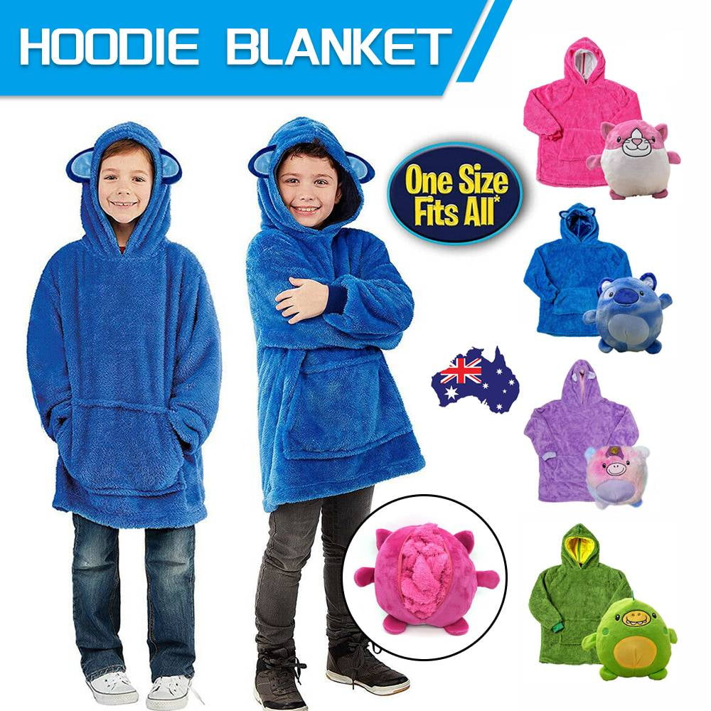 Blanket Sweatshirt Huggle Hoodie Ultra Plush Blanket Camping Warm Coat Wear new 