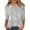 Light Gray, variant on WEIWEN Crew Neck T Shirts for Women Floral Summer Tops 3/4 Sleeve Shirts Fashion Casual Tunic Tops Women's Oversized Tshirts (Blue, Size XXL)