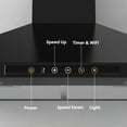 thumbnail image 4 of CIARRA Wall Mount Range Hood 30 inch 450 CFM with WIFI/Voice Control in Black CAB502W75, 4 of 10