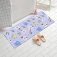 thumbnail image 2 of Pioneer Flower Floral Print Pattern Bathroom Rugs Mat, Non Slip Microfiber Bathroom Rug with Rubber Backing, Soft Mats for Bathroom Floor Tub Shower, 24"x60", 2 of 5