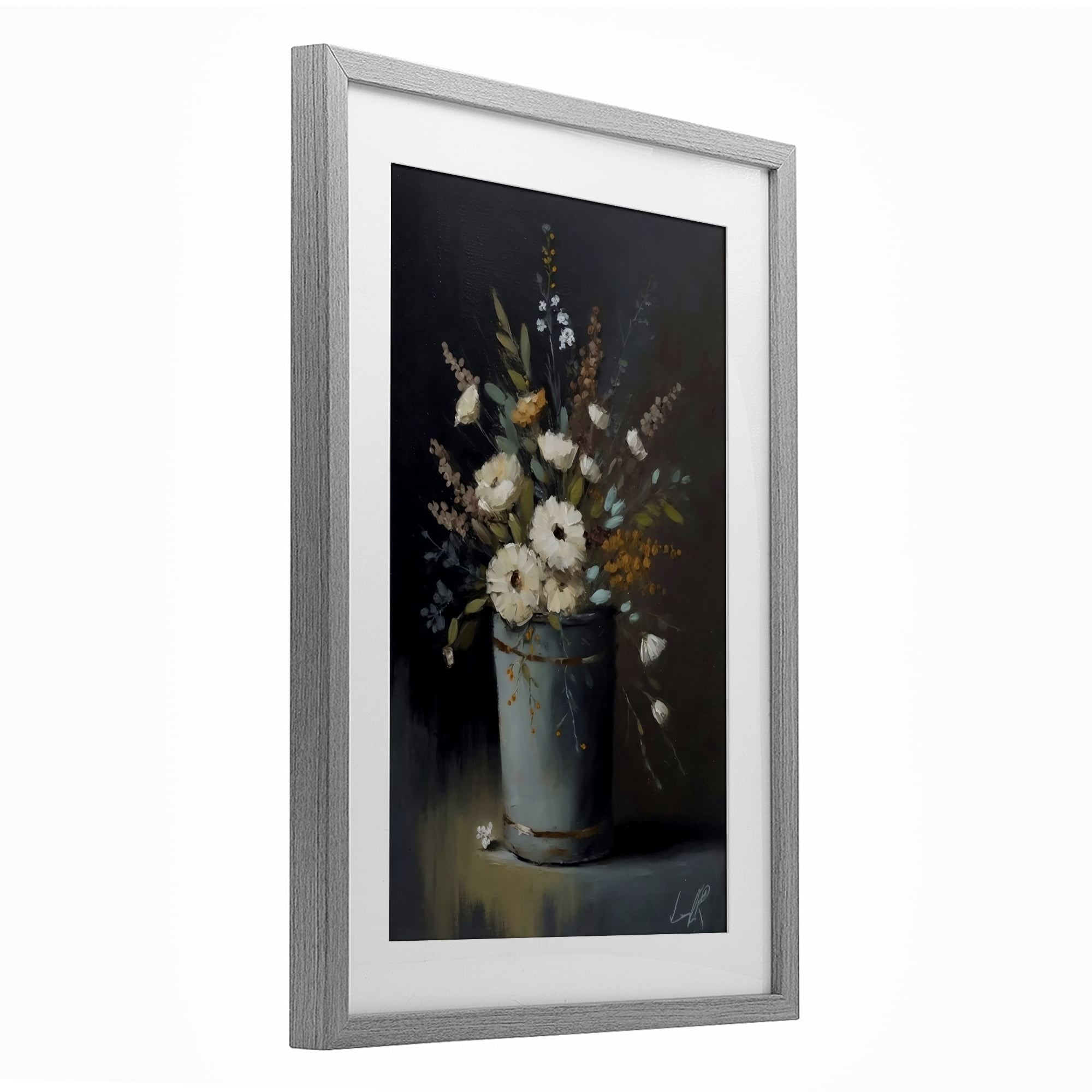 Stupell Industries Rustic Floral Bouquet Bucket Gray Framed Print Under Glass, design by Creative Studio