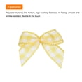 thumbnail image 4 of 50Pcs Mini Gingham Ribbon Bow 1" Checkered Fabric Satin Ribbon Bows for Craft DIY Hair Yellow and White, 4 of 6
