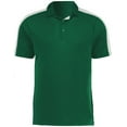 thumbnail image 3 of Augusta Sportswear B09634568 Mens Two-Tone Vital Polo T-Shirt, Dark Green & White - 3XL, 3 of 5