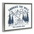 thumbnail image 4 of Stupell Industries Embrace the Wild Phrase Landscape & Nature Painting Gray Floater Framed Canvas Art Print Wall Art, 31 x 25, 4 of 10