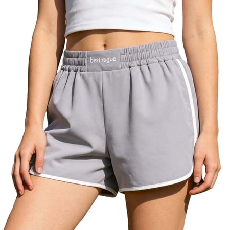 ZACPNCV Girls Casual Shorts Summer Elastic High Waisted Shorts Kids Dress Shorts with Pockets Gray 4-5 Years