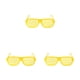 thumbnail image 2 of Minnieouse Gafas de persiana de plástico, llamativas y modernas, hechas de gafas de persiana de plástico, tamaño libre amarillo Type1 NO1, 2 of 6