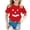 Red, variant on Toddler Cute Pumpkin Face Short Sleeve Tee Crewneck Halloween Shirt for Baby Girl Boy Fall