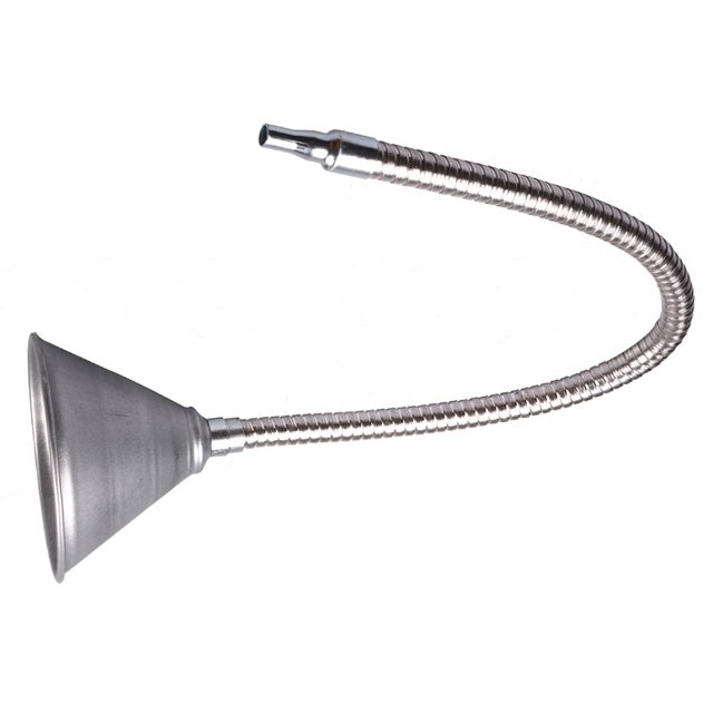 Embudo De Boquilla De 630Mm/24,76 Pulgadas Con Conexión Roscada De Filtro Embudo De Aceite De Cuello Largo Antioxidante Embudo De Automóvil Con Malla De Acero Inoxidable Noticed VI007020-00
