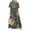 Green, variant on ZANZEA Women Short Sleeve Floral Print Loose Casual Long Dress
