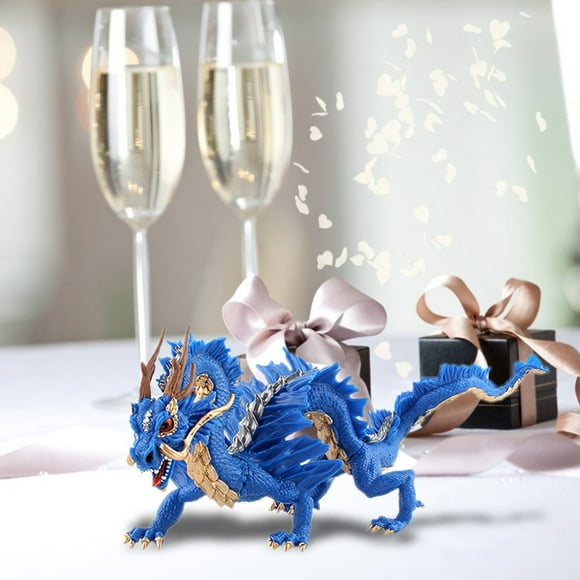Modèle de Dragon Jouet Décoration Modèle Jouets Éducatifs Carton Anime Deux Têtes Créativité