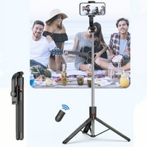 Bluetooth Selfie Stick, Phone Tripod, 67 Inch Adjustable Height Live Streaming Selfie Stick with Wireless Remote Shutter, 360 Degree Rotatable Stainless Steel Extendable Selfie Pole for android & iOS