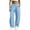 Light Blue, variant on cocolona Womens Winter Casual Loose Sweatpants Elastic Waist Straight Wide Leg Gym Workout Pants with Pockets