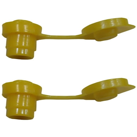- (2) Universal Yellow Gas Diesel Water Fuel Can Jerry Jug Air Vent Caps
