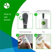 OneTouch Delica Plus Lancets - 200 Count - 30-Gauge Lancets for Blood Sugar Testing - Virtually Pain-Free - Single-Use for Glucose Monitoring & Diabetes Supplies - 100 Count/Pack (2 Pack)