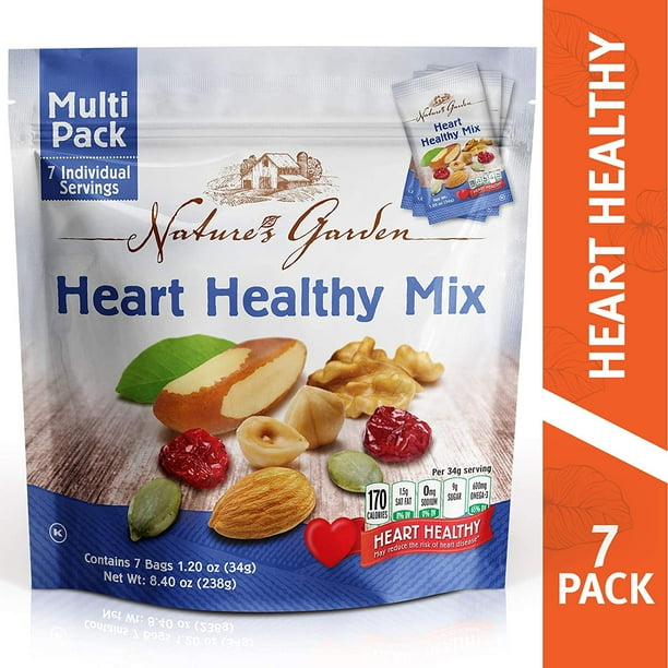 Natures Garden Heart Healthy Mix Single Serve 1.2 oz. (Pack of 7)