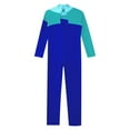 thumbnail image 6 of Sholeno Kids Girls One Piece Bodysuit Full Body Skating Jumpsuit Gymnastics Unitard Ballet Dance Leotards Blue Green&Blue 12, 6 of 7
