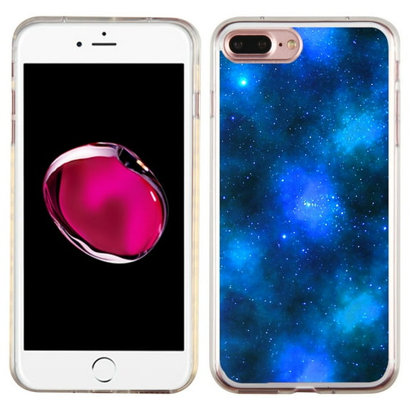 Slim-Fit Case for Apple iPhone 8 PLUS / 7 PLUS, OneToughShield ® Premium TPU Gel Protector Phone Case - Cosmos/Stars