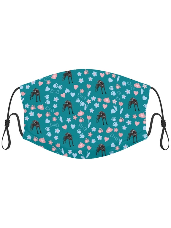 Cute Plott Hound Dog Graphic Printed Cloth Face Masks Reusable Washable Adjustable for Child (10 PCS)