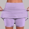 thumbnail image 2 of QATAINLAV High Waisted Tennis Skirts for Women Fashion Polka Dot Athletic Golf Skorts Built in Shorts Running Sport Mini Skirts Coffee XL, 2 of 6