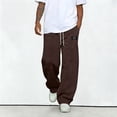 thumbnail image 4 of Fabrcox Baggy Sweatpants for Men Drawstring Wide Leg Mens Johgers Outdoor Camping Going Out Big and Tall Men Hiking Pants with Pockets XXL, 4 of 4
