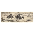 thumbnail image 2 of 54x18 Inches Valance Curtain Vintage Cowboy Illustration Window Curtains Rod Pocket Design for Kitchen Living Room Bedroom, 2 of 7