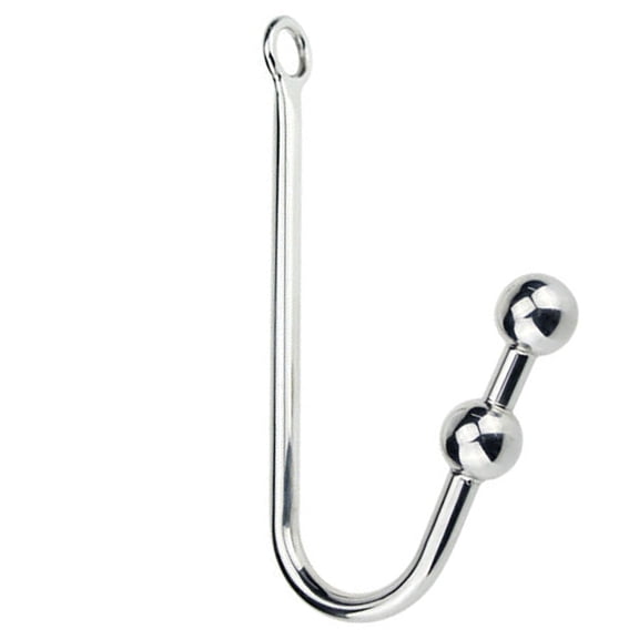 Honeypleasures Stainless Steel Two Ball Hook Anal Plug
