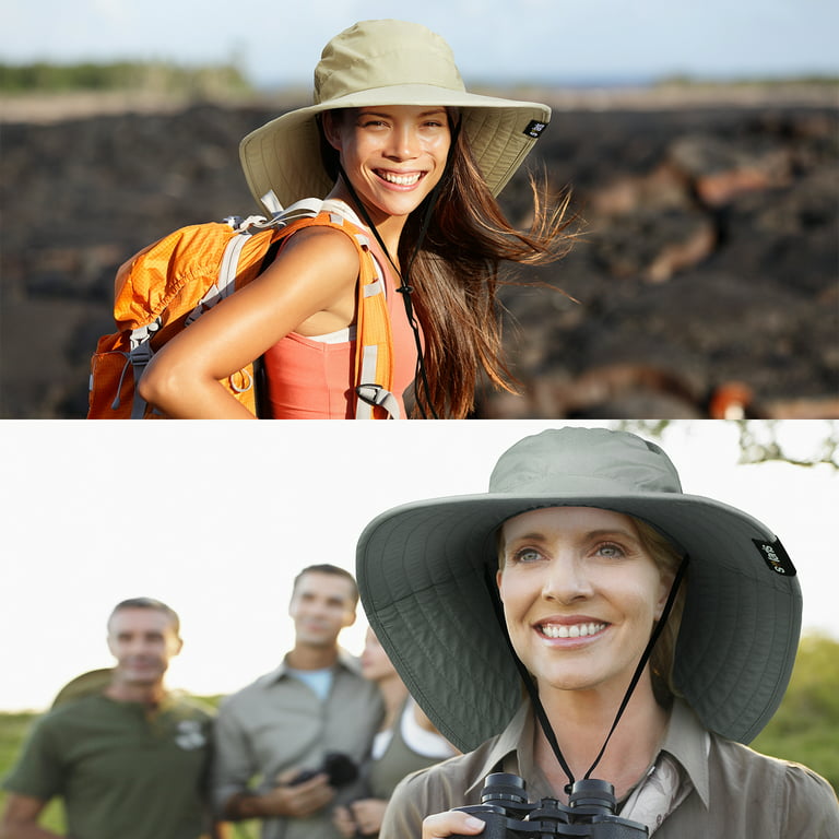 Sun Blocker unisex Outdoor Safari Sun Hat Wide Brim Camping Hiking Fishing Hunti