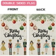 thumbnail image 4 of Merry Christmas The Nutcracker Xmas House Flag Large Big Burlap 28x40 Vertical Double Sided Outside Yard Holiday Outdoor Farmhouse Decoration, 4 of 5