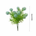 thumbnail image 2 of Flores artificiales de plástico azul para decoración del hogar, alta simulación, resistente al agua, resistente a la decoloración, 1 ud, 3.5x3.5x33cm, 2 of 5