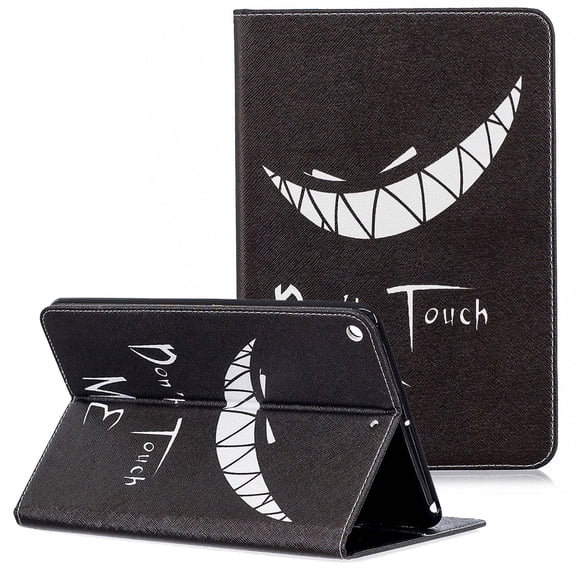 Allytech iPad Mini 5 Case 2019, iPad Mini 5st Generation Case, Ultra Slim PU Leather Cute Pattern Folio Stand Lightweight Anti-Scratch Soft Rubber Back Cover Case for Apple iPad Mini 5,Don't Touch Me