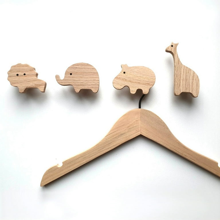 Wooden animal wall hooks clearance