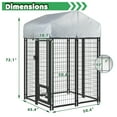 thumbnail image 5 of BOSSIN 4x4x6 FT Heavy Duty Large Dog Kennel Playpen Outdoor with Secure Lock, 5 of 7
